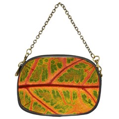 Leaf Veins Texture Autumn Fall Chain Purse (one Side) by Wegoenart