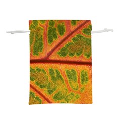 Leaf Veins Texture Autumn Fall Lightweight Drawstring Pouch (s) by Wegoenart