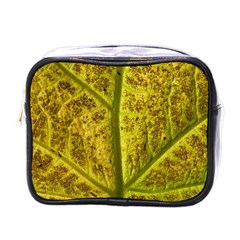 Leaf Structure Texture Background Mini Toiletries Bag (one Side)