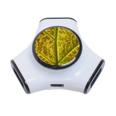 Leaf Structure Texture Background 3-port Usb Hub by Wegoenart