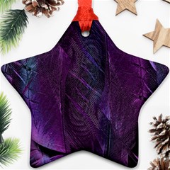 Feather Pattern Texture Form Ornament (star) by Wegoenart