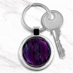 Feather Pattern Texture Form Key Chain (round) by Wegoenart