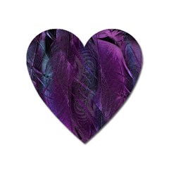 Feather Pattern Texture Form Heart Magnet by Wegoenart