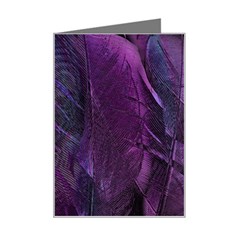 Feather Pattern Texture Form Mini Greeting Card by Wegoenart