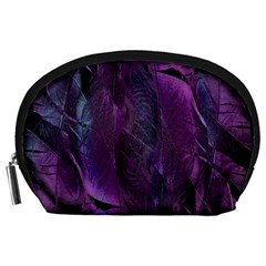 Feather Pattern Texture Form Accessory Pouch (large) by Wegoenart