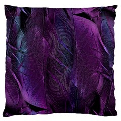 Feather Pattern Texture Form Large Flano Cushion Case (one Side) by Wegoenart