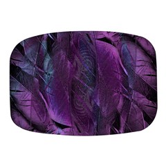 Feather Pattern Texture Form Mini Square Pill Box by Wegoenart