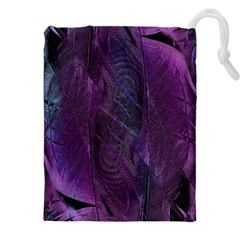 Feather Pattern Texture Form Drawstring Pouch (5xl) by Wegoenart