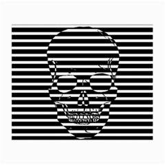 Striped-skull Demonic Skulls-stripe Small Glasses Cloth by Casemiro