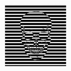 Striped-skull Demonic Skulls-stripe Medium Glasses Cloth (2 Sides) by Casemiro