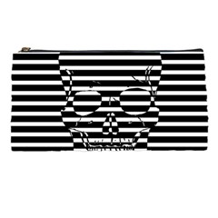 Striped-skull Demonic Skulls-stripe Pencil Case by Casemiro