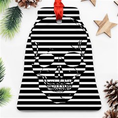 Striped-skull Demonic Skulls-stripe Ornament (bell)