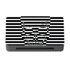 Striped-skull Demonic Skulls-stripe Memory Card Reader With Cf by Casemiro