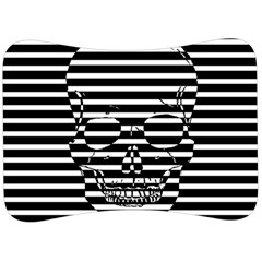 Striped-skull Demonic Skulls-stripe Velour Seat Head Rest Cushion by Casemiro