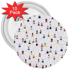 Social-media 3  Buttons (10 Pack)  by nateshop