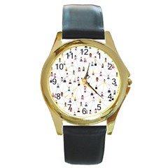 Social-media Round Gold Metal Watch by nateshop