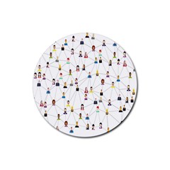 Social-media Rubber Round Coaster (4 Pack) by nateshop