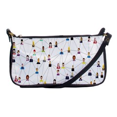 Social-media Shoulder Clutch Bag by nateshop