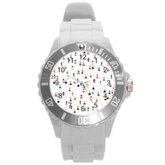 Social-media Round Plastic Sport Watch (l) by nateshop