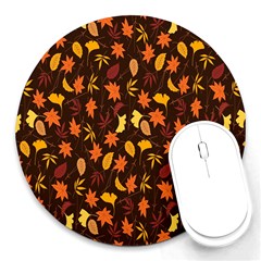 Thanksgiving Round Mousepad by nateshop