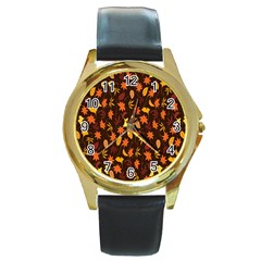 Thanksgiving Round Gold Metal Watch by nateshop