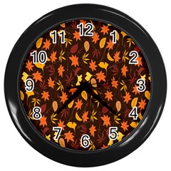 Thanksgiving Wall Clock (black) by nateshop