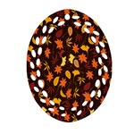 Thanksgiving Oval Filigree Ornament (Two Sides) Front