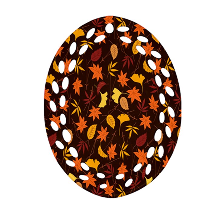 Thanksgiving Oval Filigree Ornament (Two Sides)