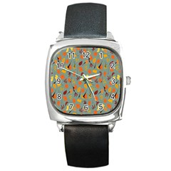 Thanksgiving-001 Square Metal Watch by nateshop