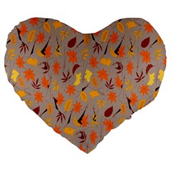 Thanksgiving-002 Large 19  Premium Heart Shape Cushions by nateshop