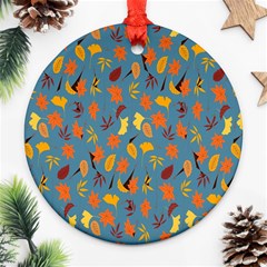 Thanksgiving-005 Round Ornament (two Sides) by nateshop