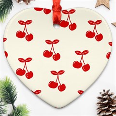 Cherries Ornament (heart) by nateshop