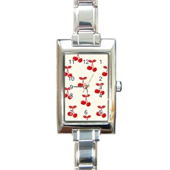 Cherries Rectangle Italian Charm Watch by nateshop