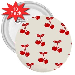 Cherries 3  Buttons (10 Pack)  by nateshop