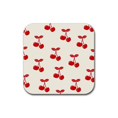 Cherries Rubber Coaster (square) by nateshop