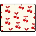 Cherries Fleece Blanket (Medium)  60 x50  Blanket Front