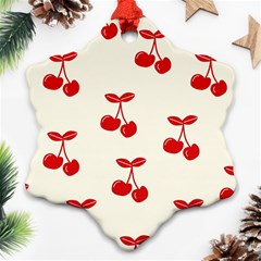 Cherries Ornament (snowflake) by nateshop