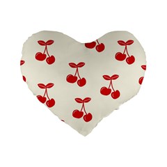 Cherries Standard 16  Premium Heart Shape Cushions by nateshop