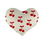 Cherries Standard 16  Premium Heart Shape Cushions Front