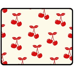 Cherries Double Sided Fleece Blanket (medium)  by nateshop