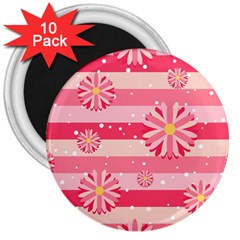 Floral-002 3  Magnets (10 Pack) 