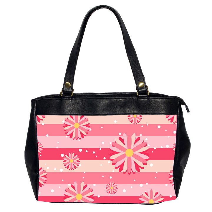 Floral-002 Oversize Office Handbag (2 Sides)