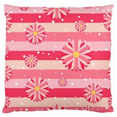 Floral-002 Large Flano Cushion Case (one Side) by nateshop