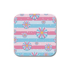 Flowers-023 Rubber Square Coaster (4 Pack) by nateshop