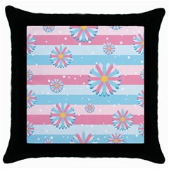 Flowers-023 Throw Pillow Case (black) by nateshop