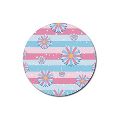 Flowers-023 Rubber Round Coaster (4 Pack) by nateshop