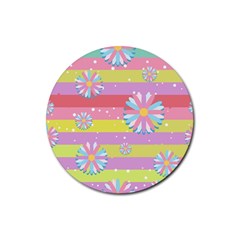 Flowers-024 Rubber Coaster (round) by nateshop