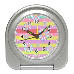 Flowers-024 Travel Alarm Clock by nateshop