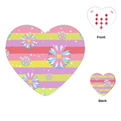 Flowers-024 Playing Cards Single Design (heart) by nateshop