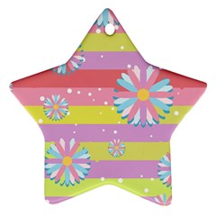 Flowers-024 Star Ornament (two Sides) by nateshop